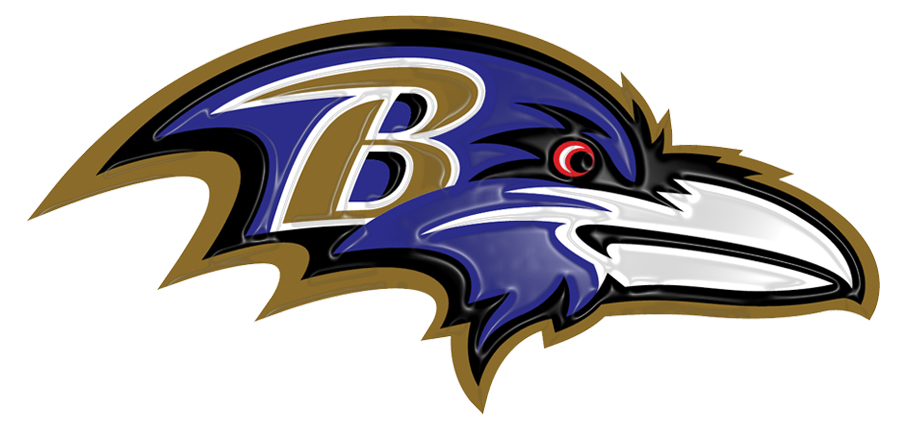 Baltimore Ravens Plastic Effect Logo vinyl decal